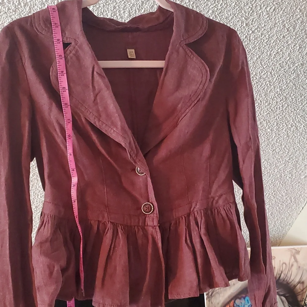 Vintage early 2000's FP Croped ruffle jacket xs - Picture 10 of 12
